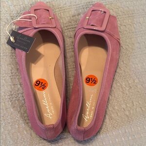 Pink Ballet Flats with Buckle Detail